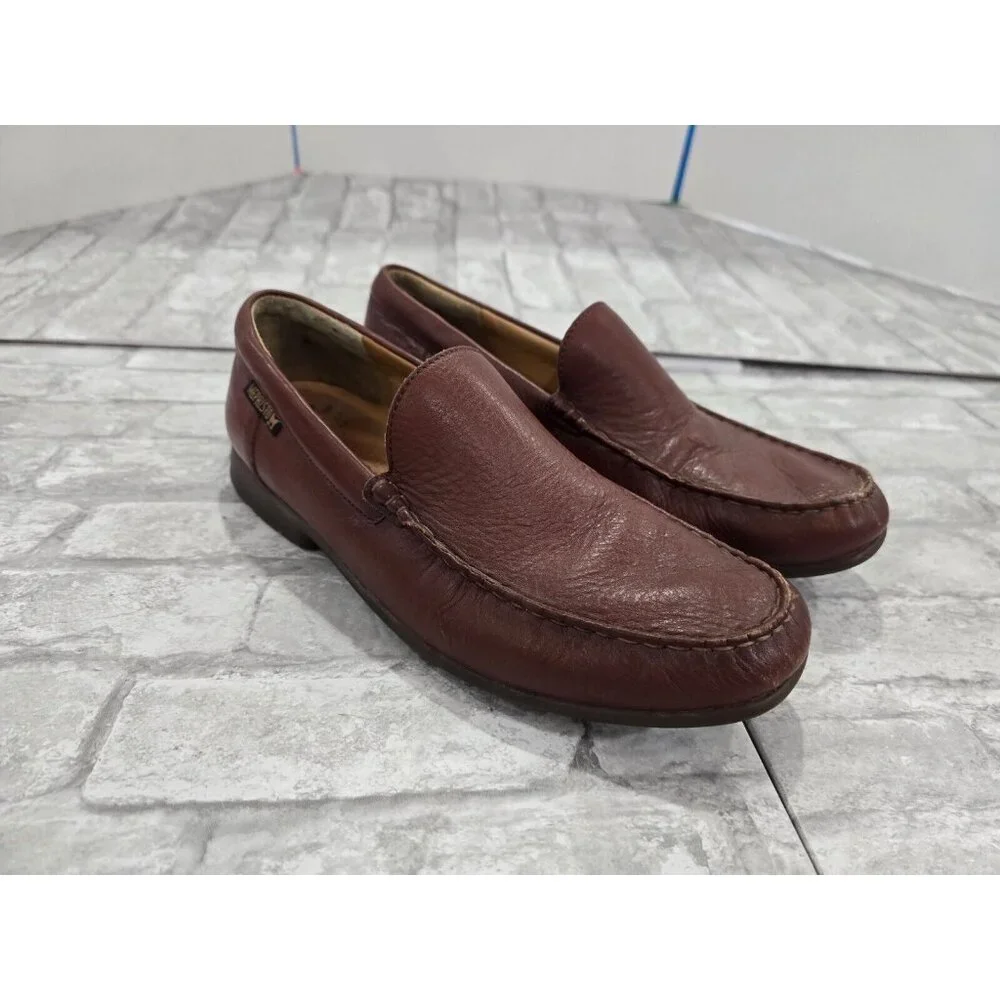 Men's MEPHISTO Henri Chestnut Brown Leather‎ Loafers Size US 11 EUR 10.5